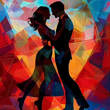 Artwork thumbnail, Abstract Couple Dancing by Rtymer