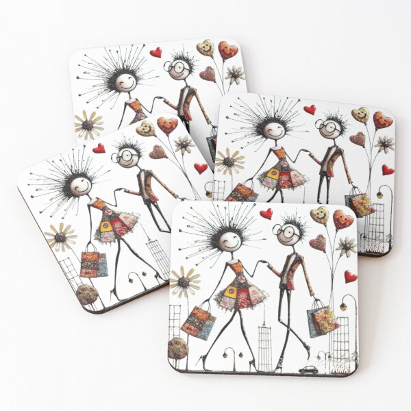Item preview, Two Silhouettes, One Happy Day"Happy Shopping Duo" "Love and Laughter in the Market" "Couple’s Market Adventure" "Hand in Hand, Shopping Together" "Market Moments with You" designed and sold by TeutaDesings.