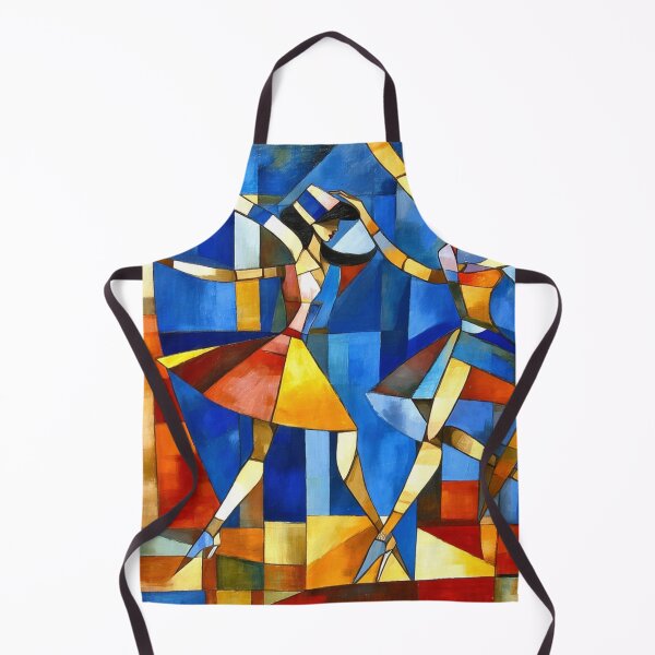 Item preview, A vibrant cubist-style painting depicting two dancers designed and sold by VividPlush.