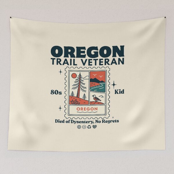 Item preview, Oregon trail veteran, died of dysentery, no regrets designed and sold by Peerless-Prime.