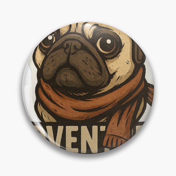 Item preview, Adventure Pug Sticker designed and sold by Sticking  With Us.