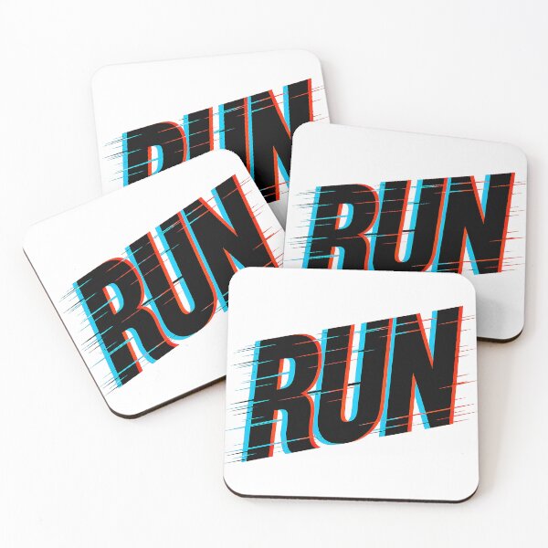 Item preview, Run Glitch Bold Retro Vaporwave Fitness Graphic designed and sold by Amanda's Factory.