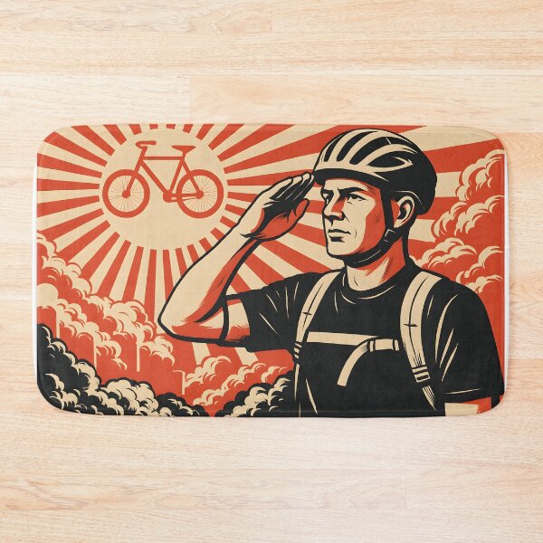 Item preview, Kamikaze Cyclist Salute – Pedal Power Propaganda Poster designed and sold by BeNiceOrDie.