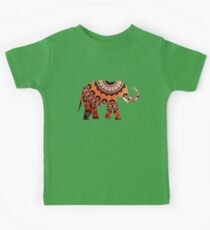 Elephant in reddish brown Kids Tee