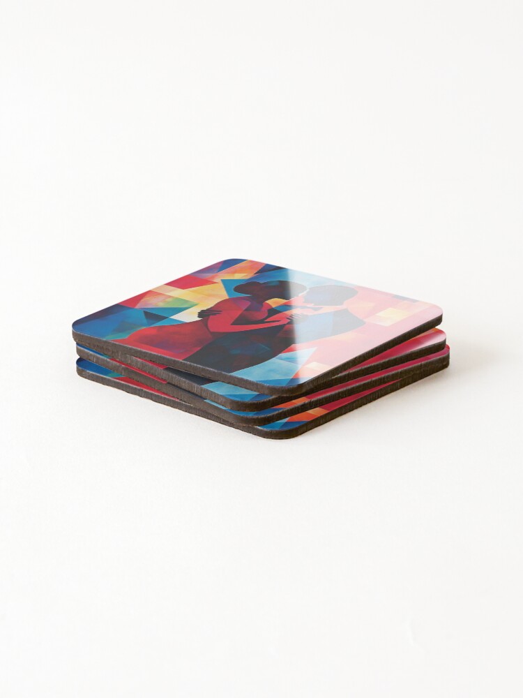 Thumbnail 4 of 5, Coasters (Set of 4), Abstract Couple Dancing designed and sold by Rtymer.