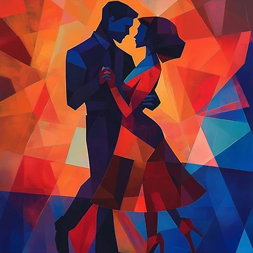 Artwork thumbnail, Abstract Couple Dancing by Rtymer
