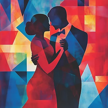 Artwork thumbnail, Abstract Couple Dancing by Rtymer