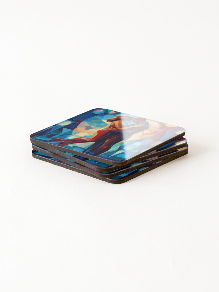 Thumbnail 4 of 5, Coasters (Set of 4), Abstract Couple Dancing designed and sold by Rtymer.