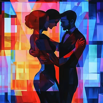 Artwork thumbnail, Abstract Couple Dancing by Rtymer
