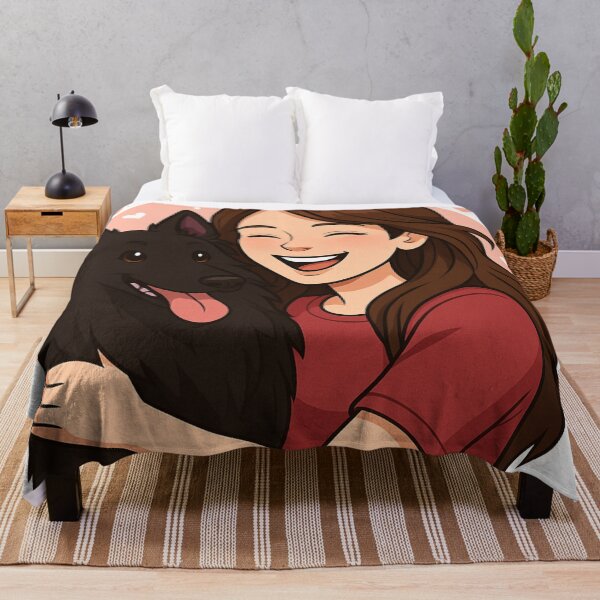 Item preview, Grace & Loyalty: Woman & Belgian Shepherd Groenendael Cartoon designed and sold by GoodyPaws.