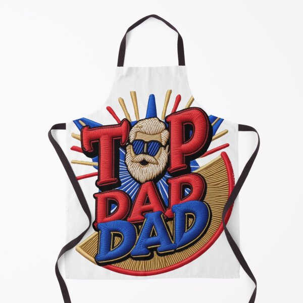 Aperçu de l'œuvre Patch brodé « Top Dad Patch » pour la fête des pères créée et vendue par ArtDesignTp.
