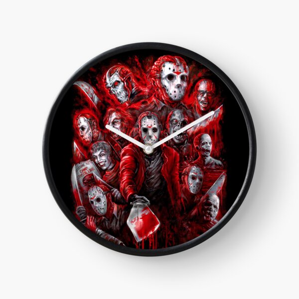 Jason Voorhees (The Many faces of) Friday the 13th Clock