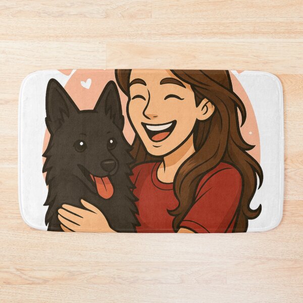 Item preview, Tiny Guardian: Woman & Schipperke Cartoon designed and sold by GoodyPaws.