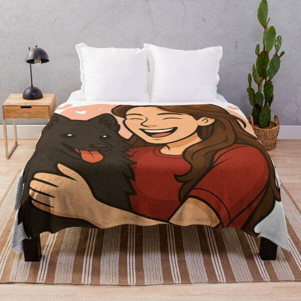 Item preview, Tiny Guardian: Woman & Schipperke Cartoon designed and sold by GoodyPaws.