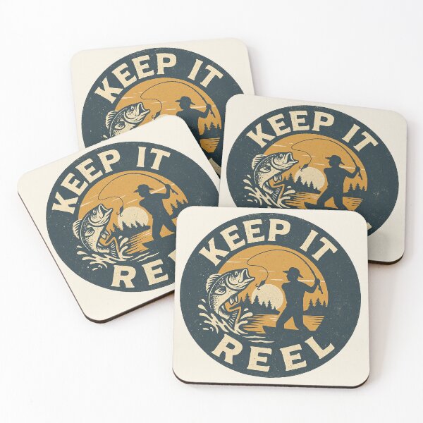 Item preview, Keep It Reel Retro Fishing Badge designed and sold by dessertcruzing.