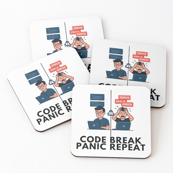Item preview, Code. Break. Panic. Repeat. designed and sold by Shadydesigner.