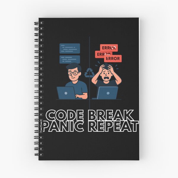 Item preview, Code. Break. Panic. Repeat. designed and sold by Shadydesigner.