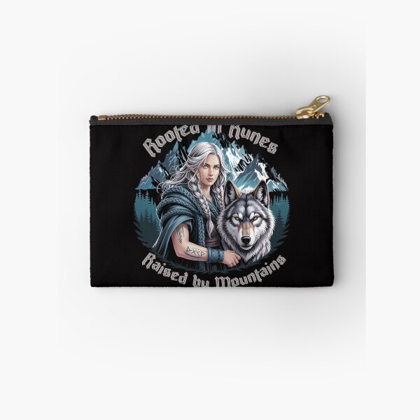Item preview, Runes in My Blood – Mystical Warrior with Wolf Shirt designed and sold by Slavicsoul.