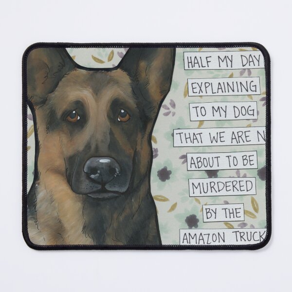 Item preview, Delivery Truck, German Shepherd dog hand created art designed and sold by jamiemorathart.