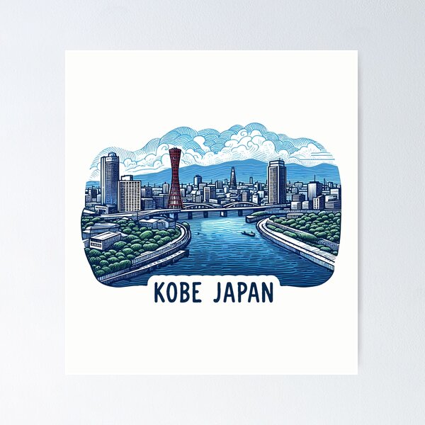 Artikelvorschau, Kobe, Japan entworfen und verkauft von PaintMeWorld.