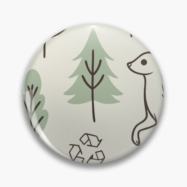 Item preview, Seamless Pattern with Trees, Deer, Squirrel, and Recycling Symbols designed and sold by Creative88Art.