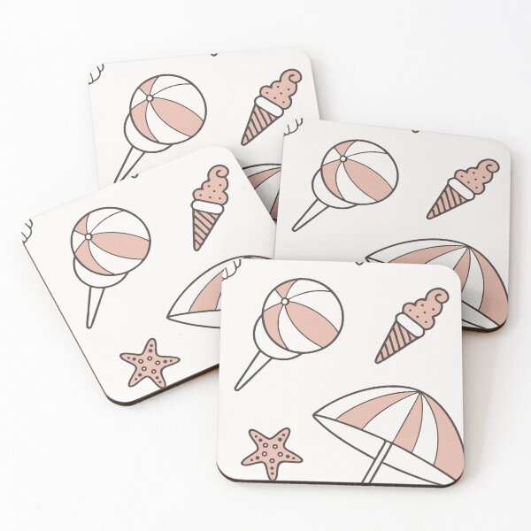 Item preview, Seamless Beach Themed Pattern with Umbrellas and Seashells designed and sold by Creative88Art.