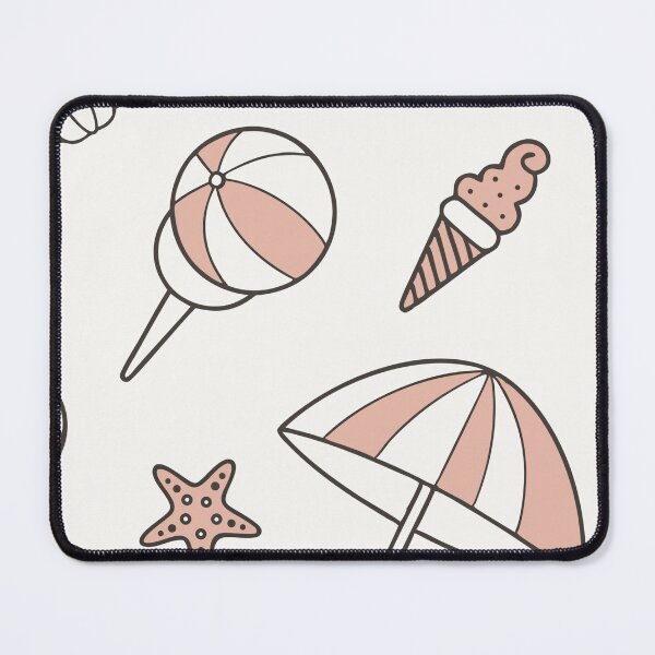 Item preview, Seamless Beach Themed Pattern with Umbrellas and Seashells designed and sold by Creative88Art.