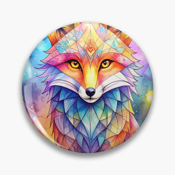 Item preview, Geometric Fox in Vibrant Forest designed and sold by Geonimalia.
