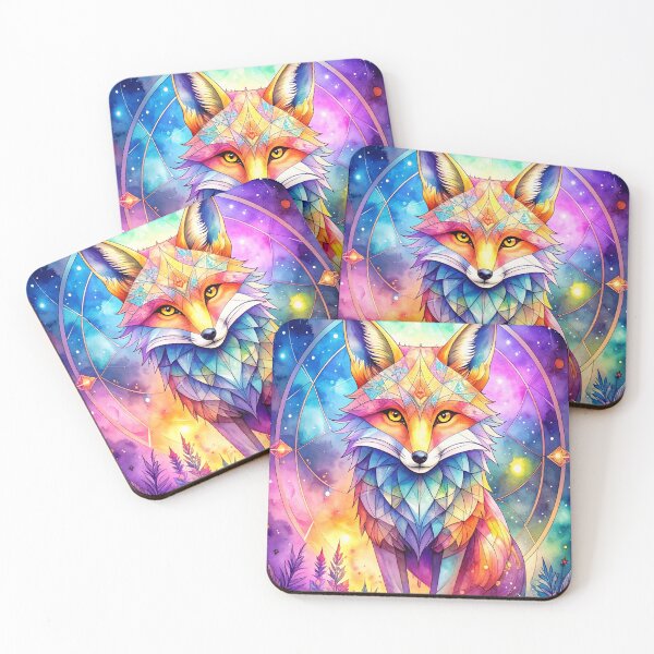 Item preview, Geometric Fox in Vibrant Forest designed and sold by Geonimalia.