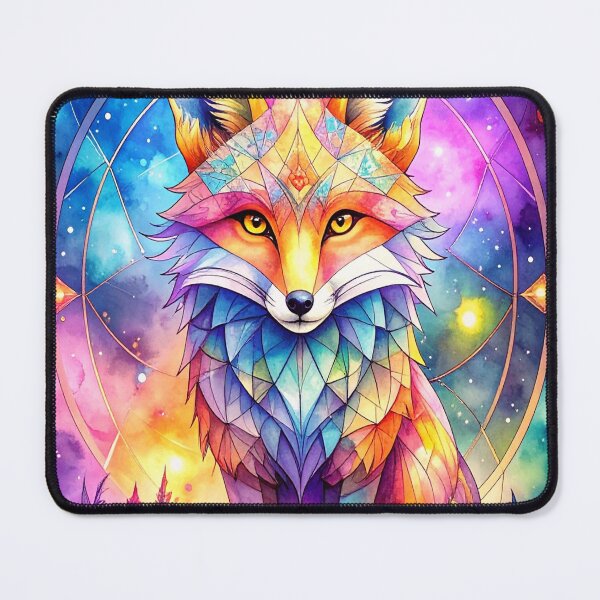 Item preview, Geometric Fox in Vibrant Forest designed and sold by Geonimalia.