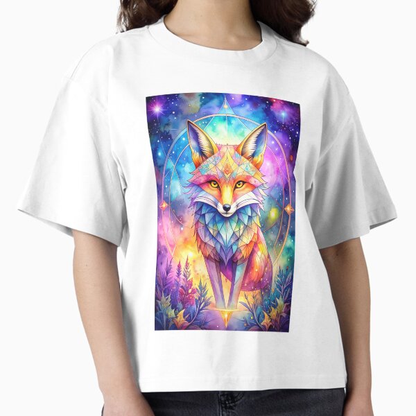 Item preview, Geometric Fox in Vibrant Forest designed and sold by Geonimalia.