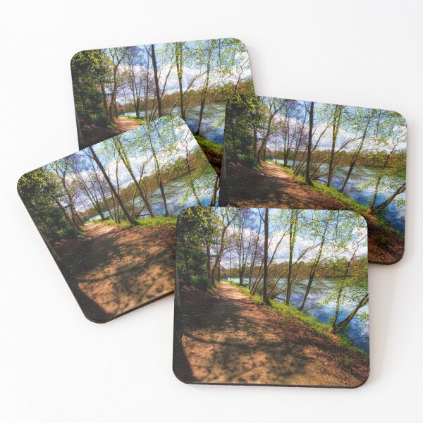 Item preview, Sunlit Lake Path by heidiannemorris © designed and sold by FOLK ART FUSION by heidiannemorris.