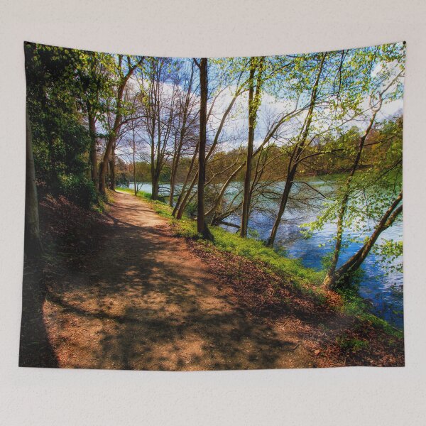 Item preview, Sunlit Lake Path by heidiannemorris © designed and sold by FOLK ART FUSION.