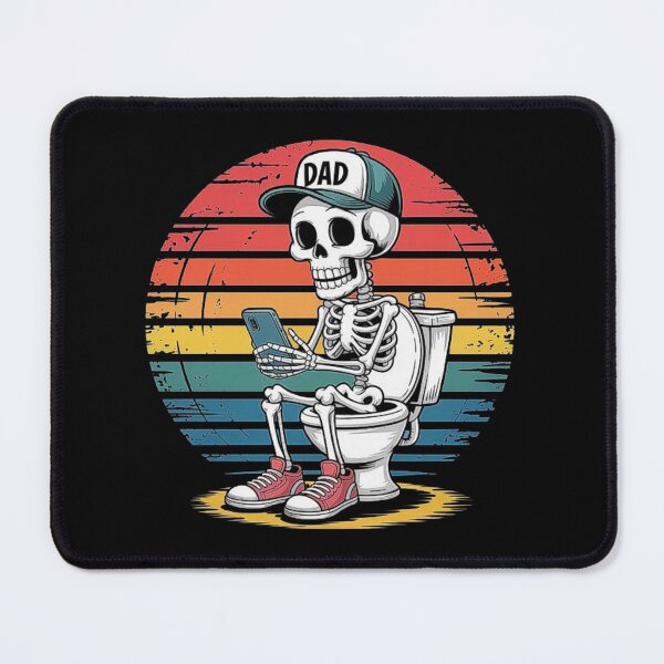 Item preview, Funny Dad Skeleton on Toilet – Retro Humor Design for Fathers designed and sold by love3617.
