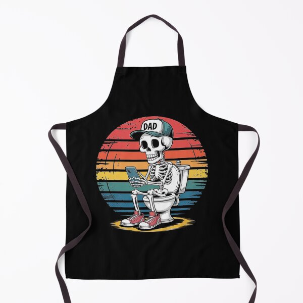 Item preview, Funny Dad Skeleton on Toilet – Retro Humor Design for Fathers designed and sold by love3617.