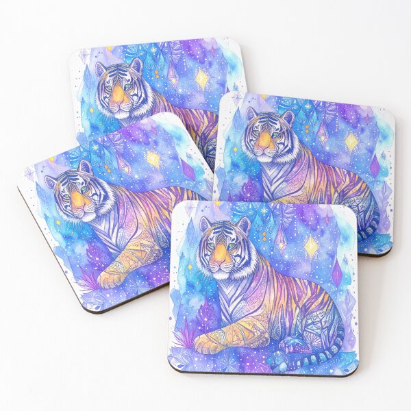 Item preview, Vibrant Geometric Tiger Art designed and sold by Geonimalia.
