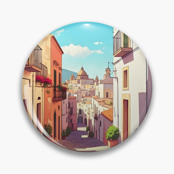 Item preview, Lipari Old Town: Hazy Summer Morning designed and sold by LSVart.