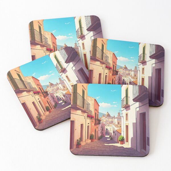 Item preview, Lipari Old Town: Hazy Summer Morning designed and sold by LSVart.