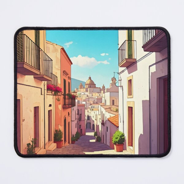 Item preview, Lipari Old Town: Hazy Summer Morning designed and sold by LSVart.