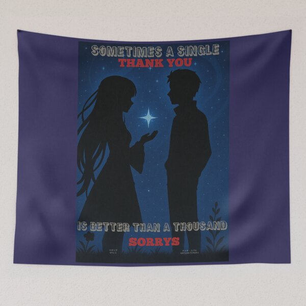 Item preview, A Single Thank You - Meaningful Quote About Gratitude over Apologies designed and sold by Born to Isekai.