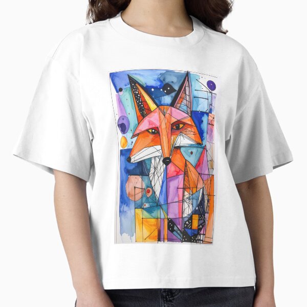 Item preview, Geometric Fox Art with Clean Edges designed and sold by Geonimalia.
