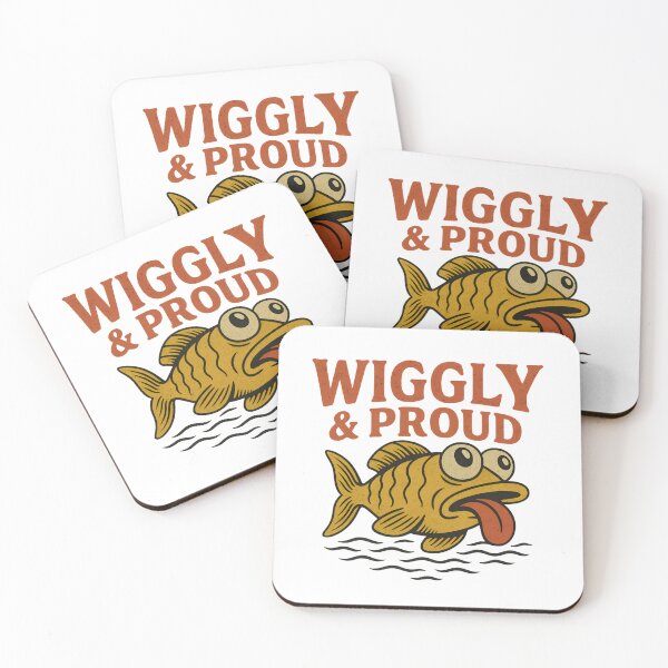 Item preview, Wiggly & Proud – Goofy Retro Fish designed and sold by ALITOPRINCE.