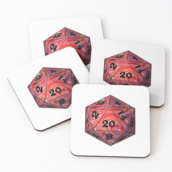 Item preview, Pride Dice: Lesbian Flag Discrete D20 designed and sold by cetfish.