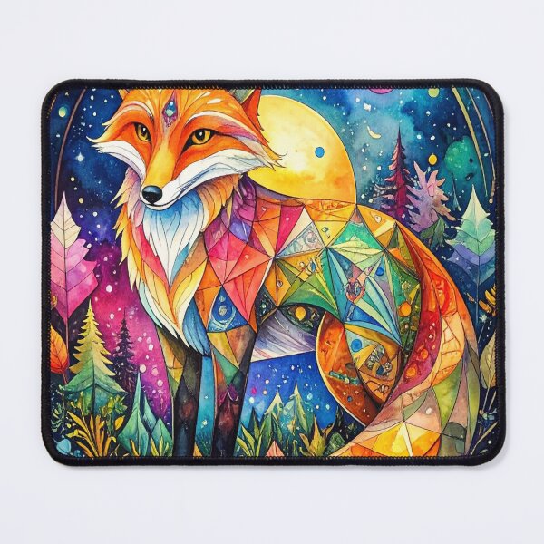 Item preview, Geometric Fox in Vibrant Forest designed and sold by Geonimalia.