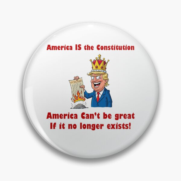 Item preview, America IS the Constitution No Kings Trump Protest Flair designed and sold by ProtestThreads.