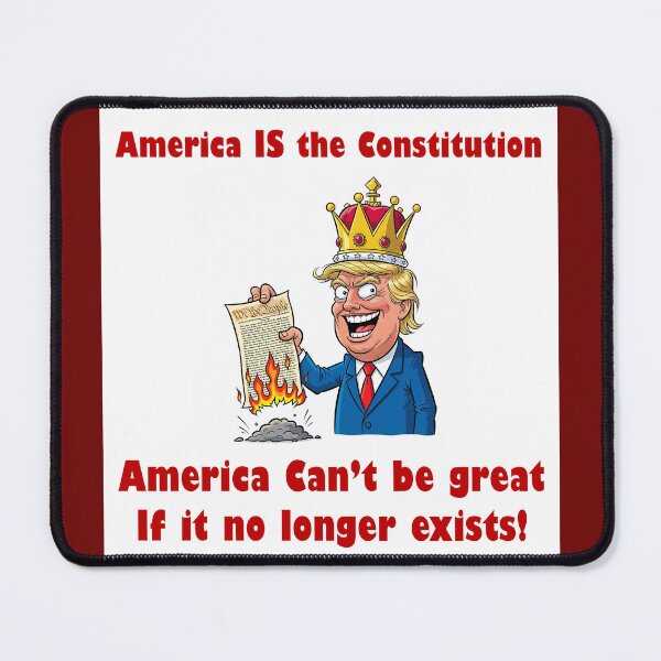 Item preview, America IS the Constitution No Kings Trump Protest Flair designed and sold by ProtestThreads.