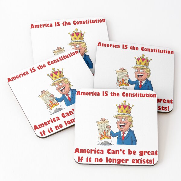 Item preview, America IS the Constitution No Kings Trump Protest Flair designed and sold by ProtestThreads.