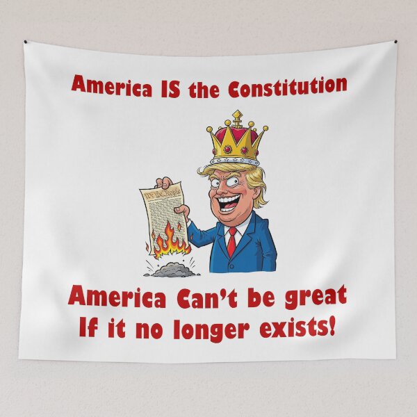 Item preview, America IS the Constitution No Kings Trump Protest Flair designed and sold by ProtestThreads.