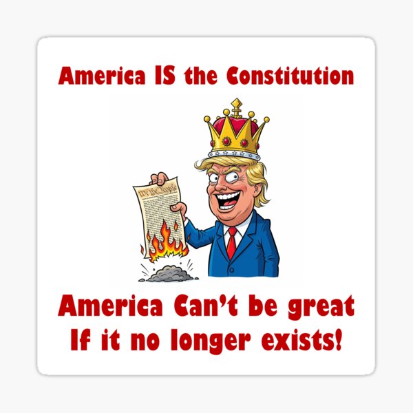 Item preview, America IS the Constitution No Kings Trump Protest Flair designed and sold by ProtestThreads.