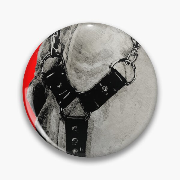 Item preview, Leather harness over red background designed and sold by Olivia Braunsteiner.